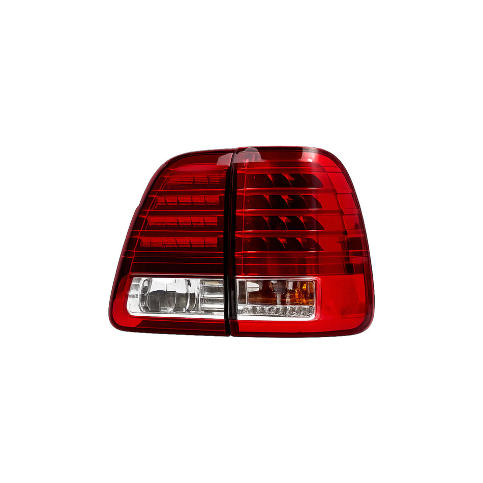 Toyota 100/105 Series Landcruiser (1998-2007) - Red & Clear LED Tail Lights (Pair)
