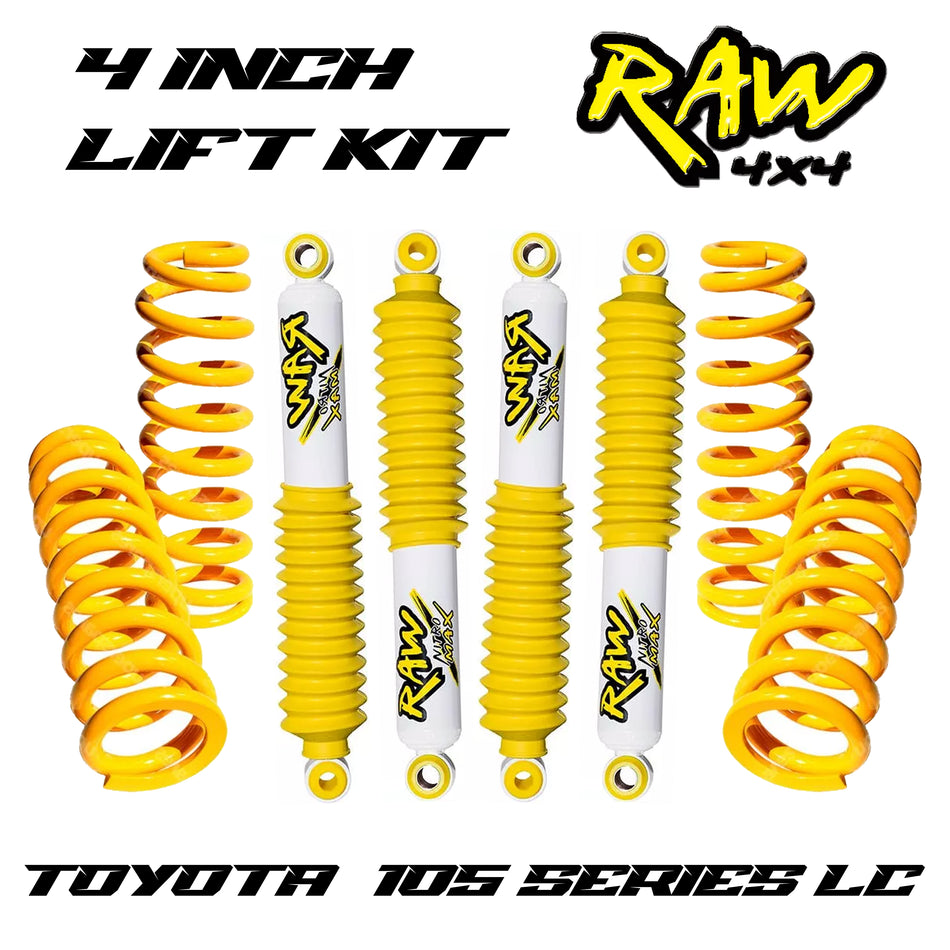 RAW 4x4 100mm (4 Inch) Lift Kit - Toyota 105 Series Landcruiser (1998-2007)