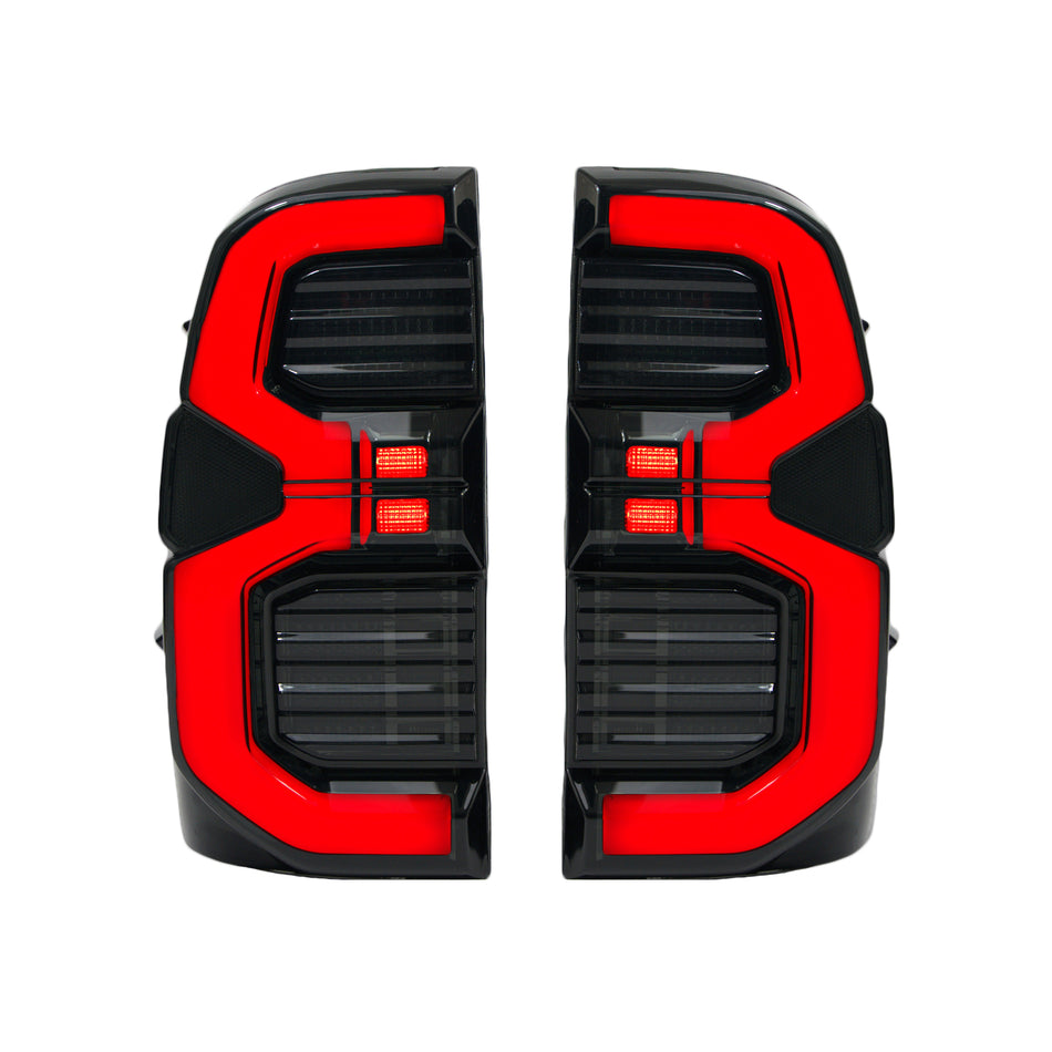 Black Smoked LED Tail Lights (Pair) - Toyota N80 Hilux (2015-Current)