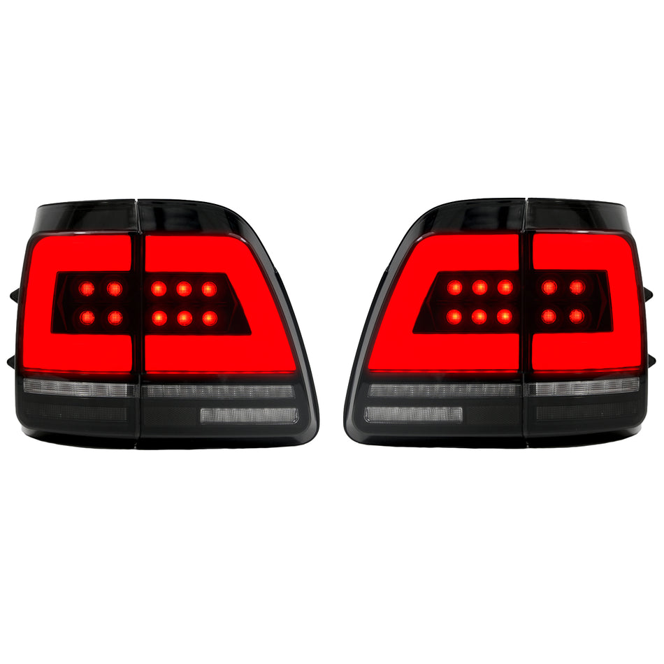 Black Smoked LED Tail Lights (Pair) - Toyota 100/105 Series Landcruiser (1998-2007)