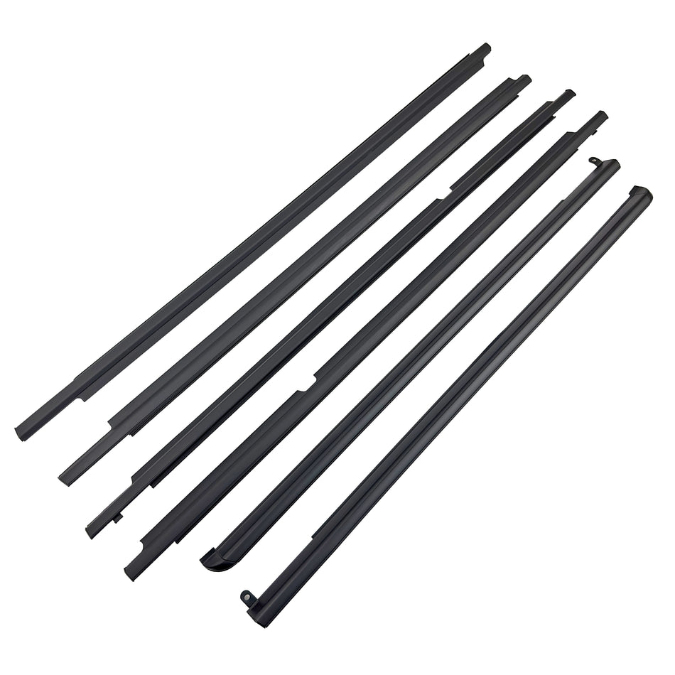 Blacked Out Window Seal Weather Strip 6 Piece Kit - Toyota 100/105 Series Landcruiser (1998-2007)