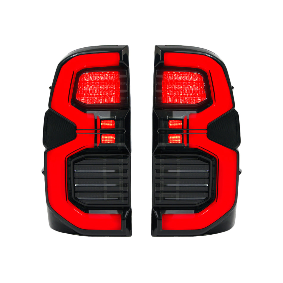 Black Smoked LED Tail Lights (Pair) - Toyota N80 Hilux (2015-Current)