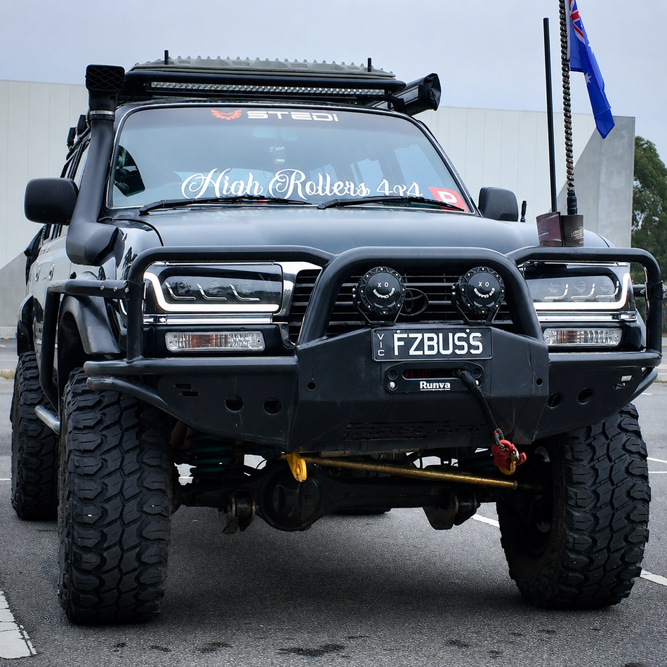 Blacked Out LED Custom Head Lights (Pair) - Toyota 80 Series Landcruiser (1990-1997)