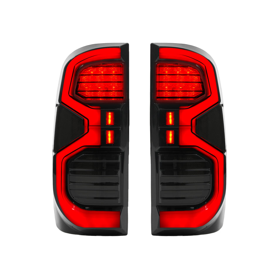 Black Smoked LED Tail Lights (Pair) - Toyota N70 Hilux (2005-2015)
