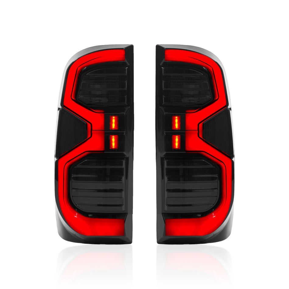 Black Smoked LED Tail Lights (Pair) - Toyota N70 Hilux (2005-2015)