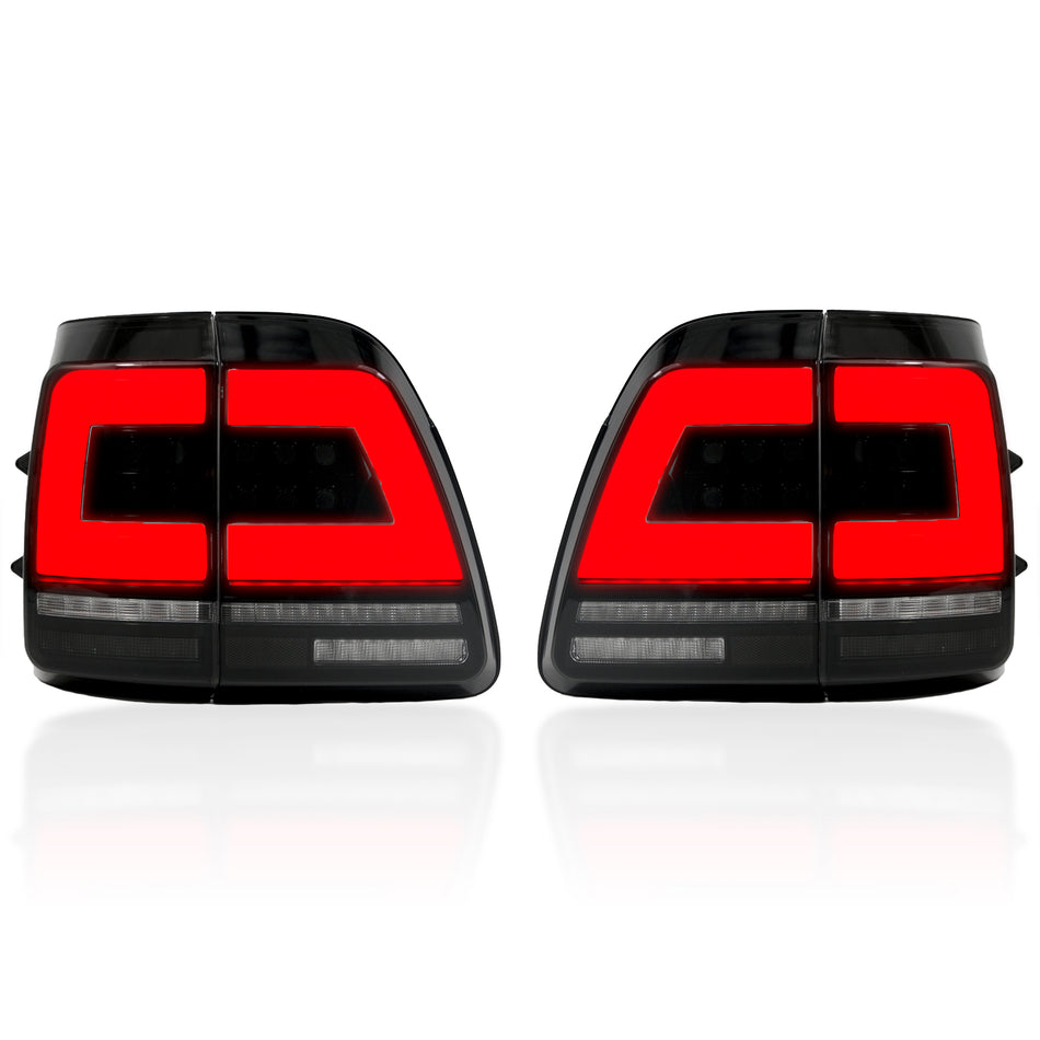 Black Smoked LED Tail Lights (Pair) - Toyota 100/105 Series Landcruiser (1998-2007)