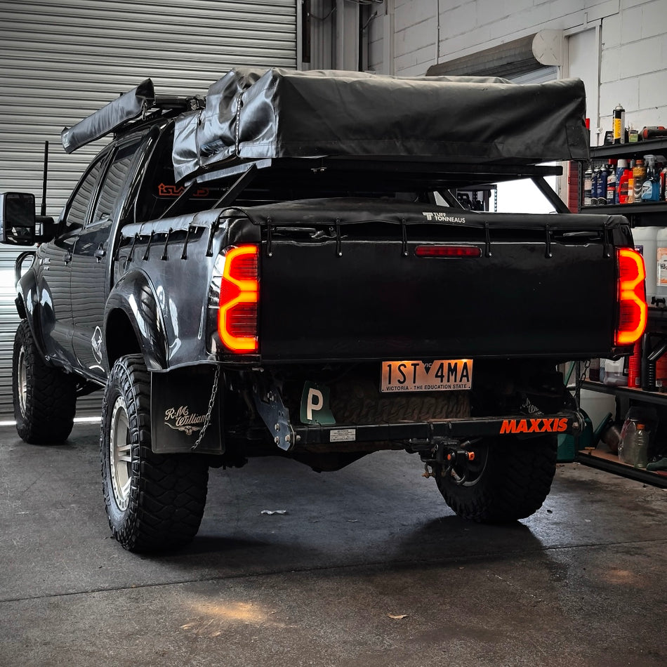 Blacked Out Sequential LED Tail Lights (Pair) - Toyota Hilux N70 (2005-2014)