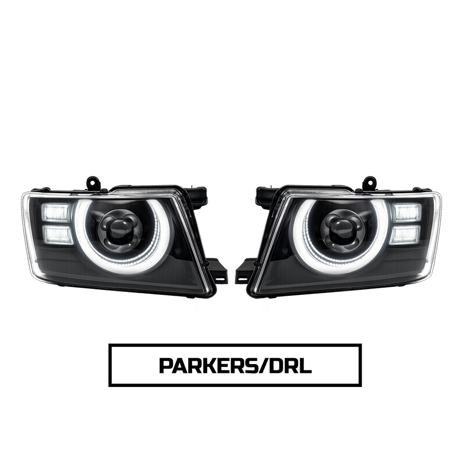 Nissan GU/Y61 Patrol (2004-2016) [Series 4+] Smoked Projector Bi-LED Head Lights (Pair)