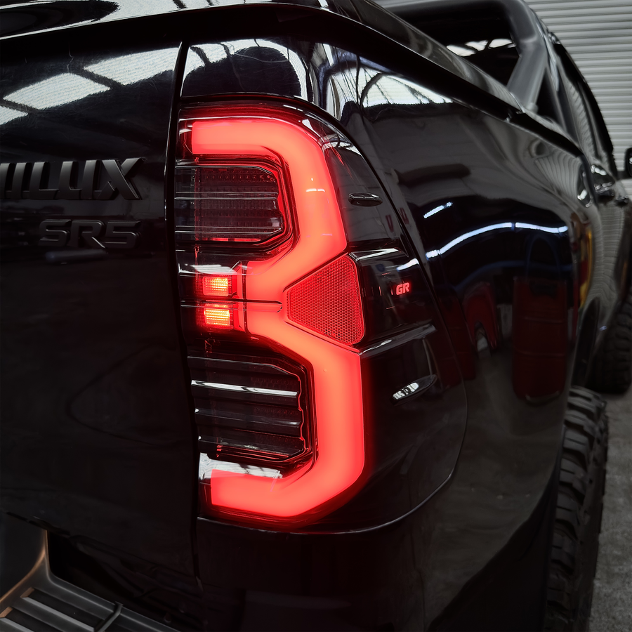 Blacked Out Sequential LED Tail Lights (Pair) - Toyota Hilux N80 (2015-Current)