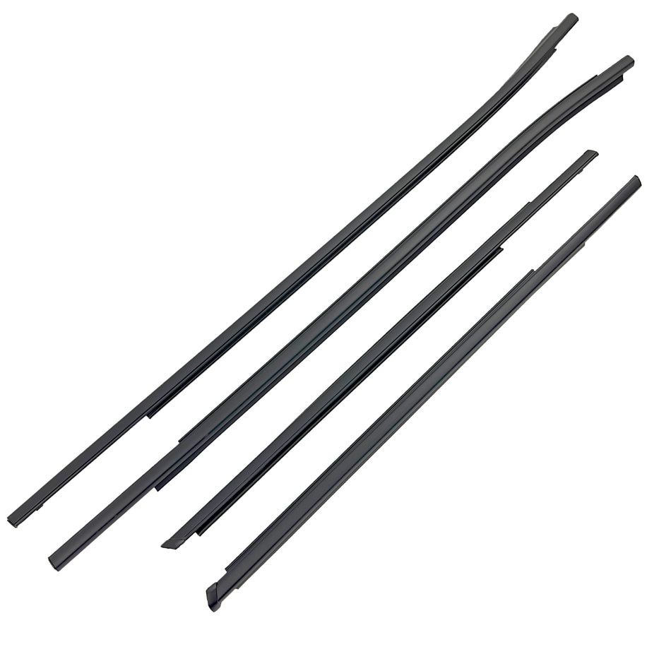 Blacked Out Window Seal Weather Strip 4 Piece Kit - Toyota N80 Hilux (2015-2025)