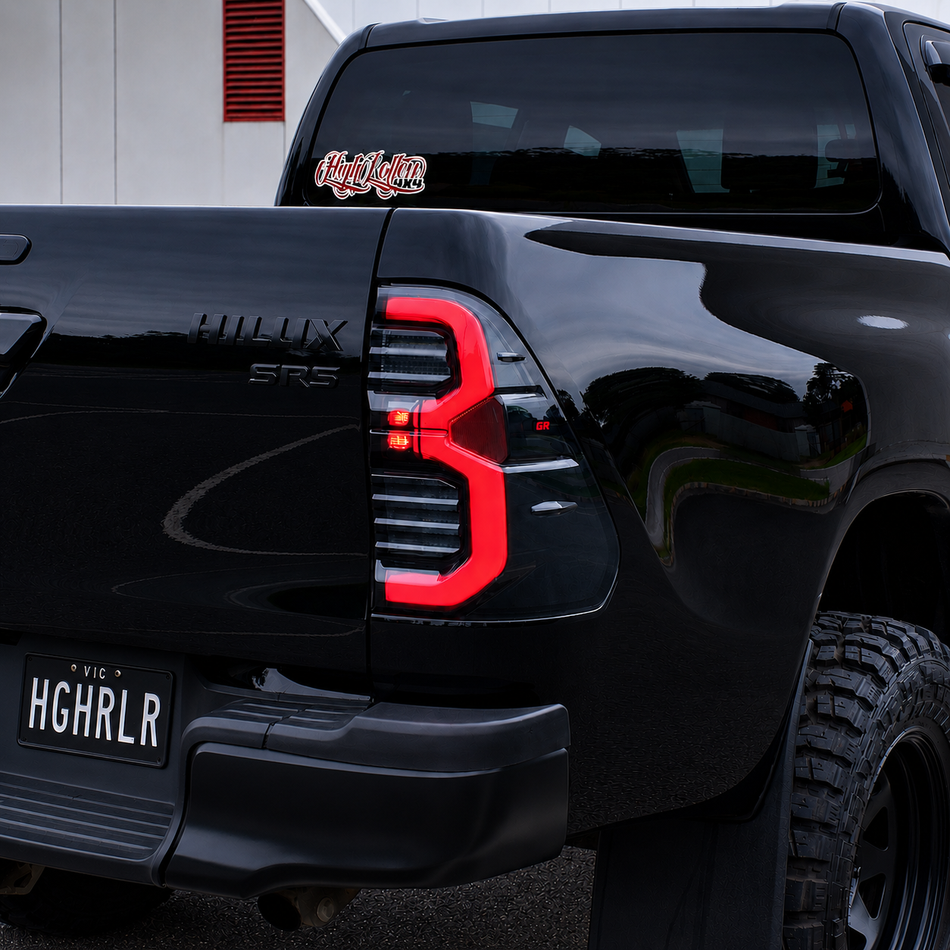 Black Smoked LED Tail Lights (Pair) - Toyota N80 Hilux (2015-2025)